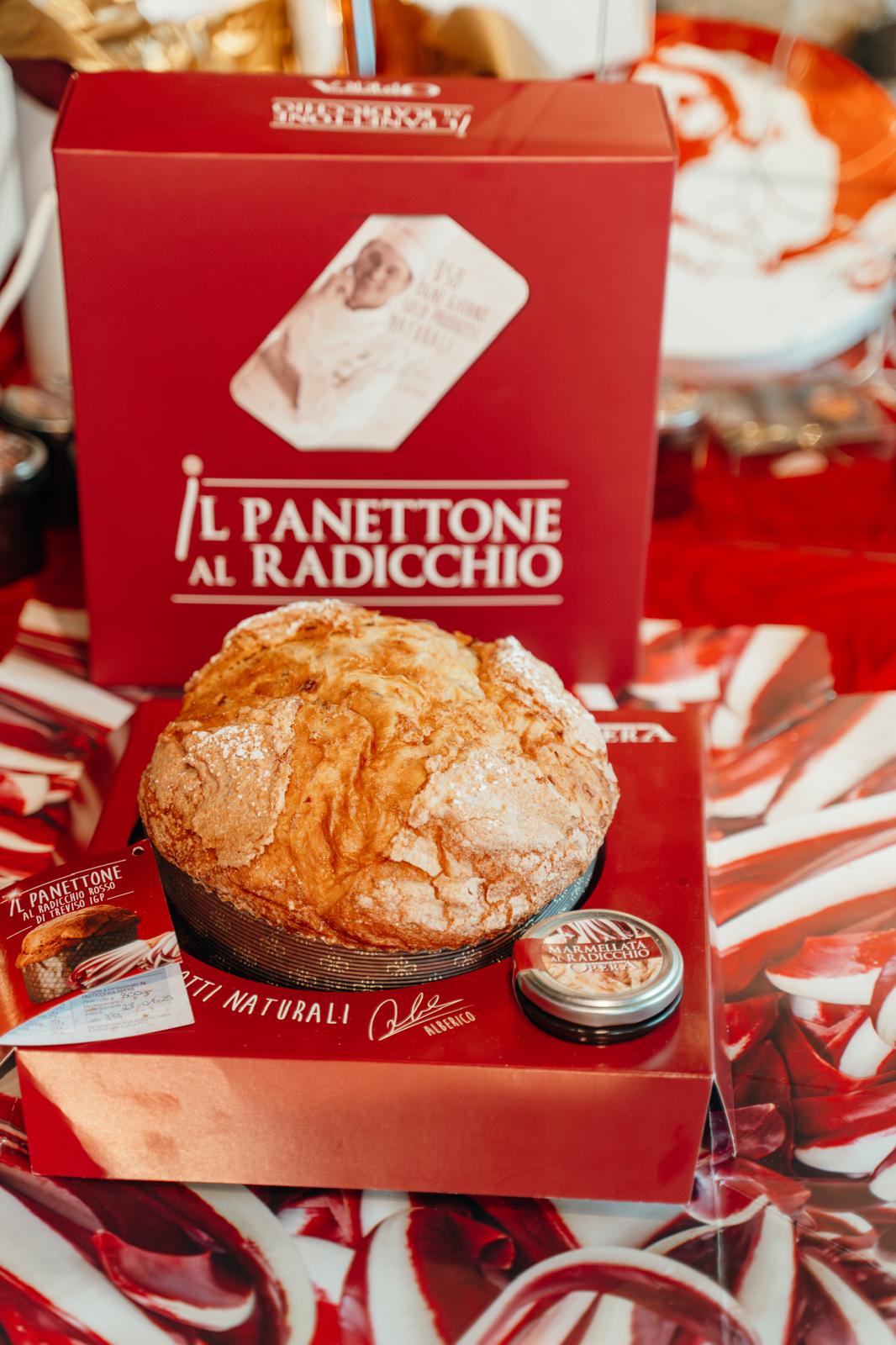 2- COFANETTO REGALO GOURMET: PANETTONE E CONFETTURA AL RADICCHIO I Pasticceria Opera